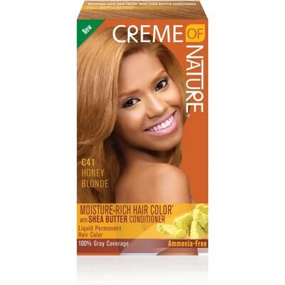 Creme of Nature Blond Miel C41 Coloration Hydratante - Publicité Creme of Nature Blond Miel C41 Coloration Hydratante - Publicité