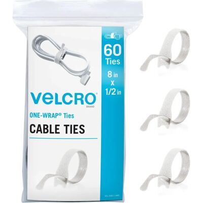 VELCRO Witte Kabelbinders Heavy Duty - 8 x 12 - Kabelbinders VELCRO Witte Kabelbinders Heavy Duty - 8 x 12 - Kabelbinders