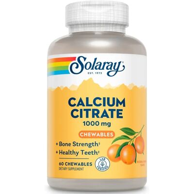 Solaray Calcium Citrate 1000 Mg - 60 Orange Chewables Solaray Calcium Citrate 1000 Mg - 60 Orange Chewables