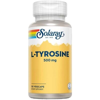 Solaray L-Tyrosine 500mg - Complément Alimentaire - Publicité Solaray L-Tyrosine 500mg - Complément Alimentaire - Publicité
