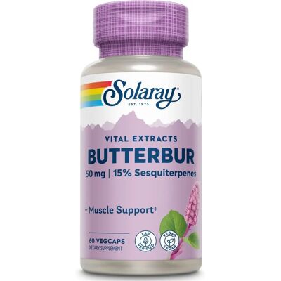 Extrait de Rameau de Petasite Solaray - 50mg, 60 capsules végétariennes - Publicité Extrait de Rameau de Petasite Solaray - 50mg, 60 capsules végétariennes - Publicité