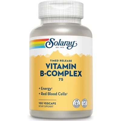 Solaray B-Complex 75 - VegCaps - Apoio de Energia Solaray B-Complex 75 - VegCaps - Apoio de Energia