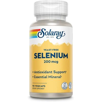 Solaray Selênio Sem Levedura 90 Vegcaps - Suplemento Alimentar Solaray Selênio Sem Levedura 90 Vegcaps - Suplemento Alimentar
