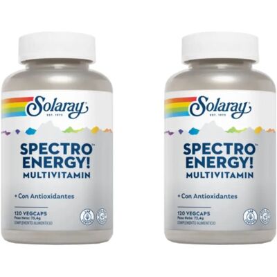 Solaray Spectro Energy - Multivitamin - Vegetarisch - Antioxidans - 120 VegCaps Solaray Spectro Energy - Multivitamin - Vegetarisch - Antioxidans - 120 VegCaps