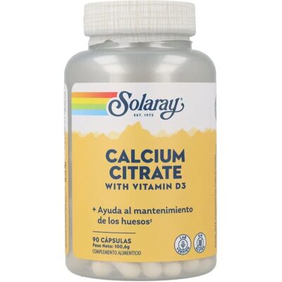 Solaray Citrato de Cálcio 1000 Mg - 90 Cápsulas Solaray Citrato de Cálcio 1000 Mg - 90 Cápsulas