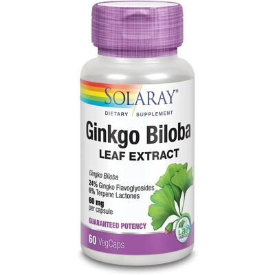Solaray Ginkgo Biloba 60mg - Gehirn & Kreislauf Solaray Ginkgo Biloba 60mg - Gehirn & Kreislauf