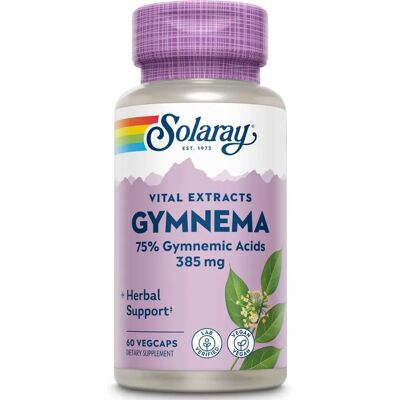 Solaray Gymnema - 385 mg, 60 Cápsulas - Suplemento Alimentar Solaray Gymnema - 385 mg, 60 Cápsulas - Suplemento Alimentar