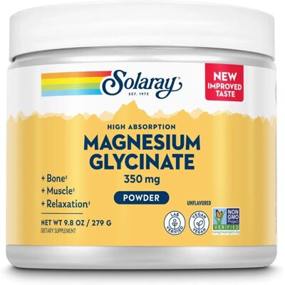Solaray Glycinate de Magnésium - Haute Absorption, Sans Saveur - Complément Alimentaire - Publicité Solaray Glycinate de Magnésium - Haute Absorption, Sans Saveur - Complément Alimentaire - Publicité