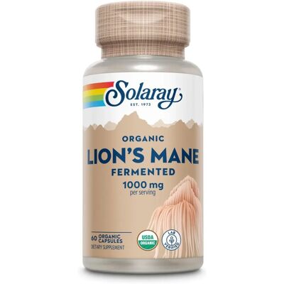 Solaray Hericium Erinaceus Orgânico Cogumelo de Crina de Leão 1000mg - Suplemento Alimentar Solaray Hericium Erinaceus Orgânico Cogumelo de Crina de Leão 1000mg - Suplemento Alimentar