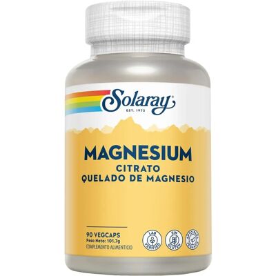 Solaray Magnesium Citrate - 90 Vegcaps - Nahrungsergänzung Solaray Magnesium Citrate - 90 Vegcaps - Nahrungsergänzung