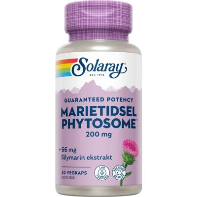 Solaray Mariendiestel Phytosome - Støtter Leveren - 30 Kapsler Solaray Mariendiestel Phytosome - Støtter Leveren - 30 Kapsler