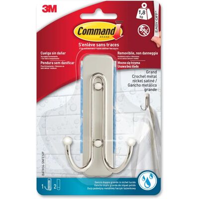 3M Command Modelo 5000491 Grandes tiras adesivas para gancho - Gancho 3M Command Modelo 5000491 Grandes tiras adesivas para gancho - Gancho