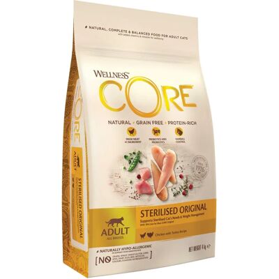 Wellness Core Chicken Turkey Grain Free Cat Food - 4kg Wellness Core Chicken Turkey Grain Free Cat Food - 4kg