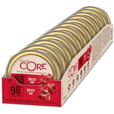 Wellness Core 98% Beef Wet Cat Food - Grain-Free, Complete Nutrition Wellness Core 98% Beef Wet Cat Food - Grain-Free, Complete Nutrition