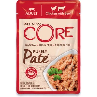 Nourriture humide Wellness Core 85g - Riche en protéines, Naturelle, Pour adultes Nourriture humide Wellness Core 85g - Riche en protéines, Naturelle, Pour adultes
