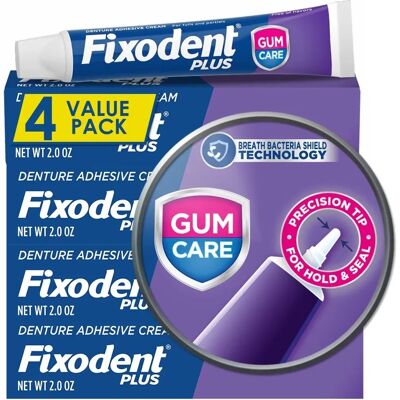 Fixodent Plus Crème adhésive pour prothèses - Sans parfum - 57 g - Publicité Fixodent Plus Crème adhésive pour prothèses - Sans parfum - 57 g - Publicité