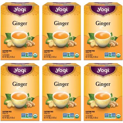 Yogi Thé aux Herbes de Gingembre - Soutient la Digestion et l'Énergie - Publicité Yogi Thé aux Herbes de Gingembre - Soutient la Digestion et l'Énergie - Publicité