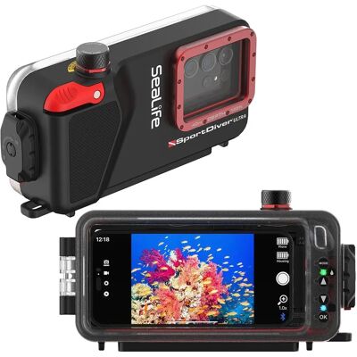 Sealife SportDiver Ultra - Custodia subacquea per smartphone - Nero/Rosso Sealife SportDiver Ultra - Custodia subacquea per smartphone - Nero/Rosso