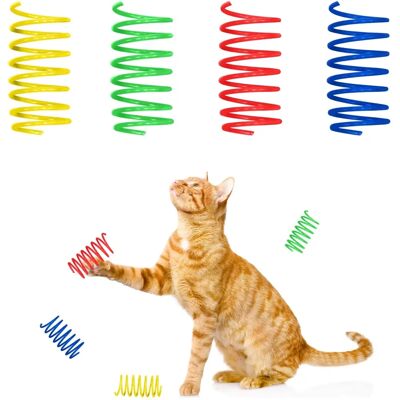 Jouet pour chat Spot - 10 ressorts en spirale colorés - 3 pouces - Publicité Jouet pour chat Spot - 10 ressorts en spirale colorés - 3 pouces - Publicité