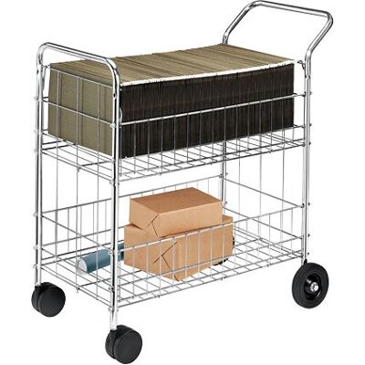 Fellowes 40912 Janitor Cart - Adjustable Files & Steel Wire Mail Cart Fellowes 40912 Janitor Cart - Adjustable Files & Steel Wire Mail Cart