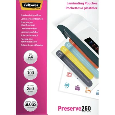 Fellowes 5401802 Laminálófóliák - 100 db - Átlátszó A4 Fellowes 5401802 Laminálófóliák - 100 db - Átlátszó A4