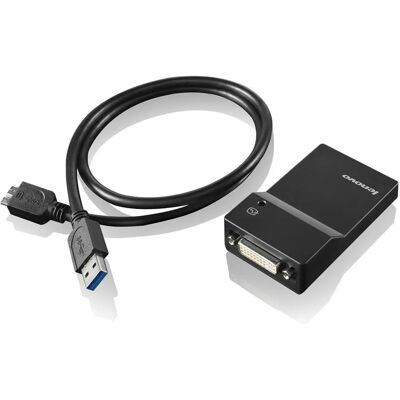 Adattatore grafica USB 3.0 DVI/VGA Lenovo ThinkPad - Nero Adattatore grafica USB 3.0 DVI/VGA Lenovo ThinkPad - Nero