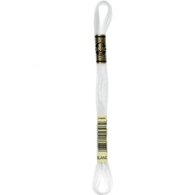 Fio de bordar DMC Branco - 6 fios - 8,7 jardas Fio de bordar DMC Branco - 6 fios - 8,7 jardas