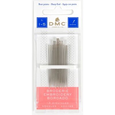 Agulhas de bordar DMC 176515 - Tamanho 15 - Prata Agulhas de bordar DMC 176515 - Tamanho 15 - Prata