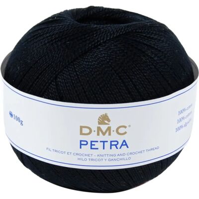 DMC Petra Rozmiar 5 Czarny Szydełkowa nić - Nić bawełniana DMC Petra Rozmiar 5 Czarny Szydełkowa nić - Nić bawełniana