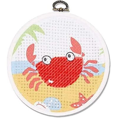 DMC - licorne demi-point - 18 x 18 cm - Aida 2,4 pkt - od 6 lat - zestaw do haftu DMC - licorne demi-point - 18 x 18 cm - Aida 2,4 pkt - od 6 lat - zestaw do haftu