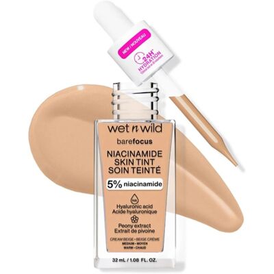 Wet n Wild Bare Focus Niacinamide Skin Tint Cream Beige - Foundation Wet n Wild Bare Focus Niacinamide Skin Tint Cream Beige - Foundation