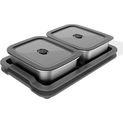 Contenant de stockage alimentaire Weber 3400220 - Rectangulaire Acier inoxydable - Publicité Contenant de stockage alimentaire Weber 3400220 - Rectangulaire Acier inoxydable - Publicité