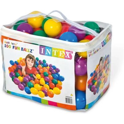 Intex Fun Pool Balls - 100 Pack - Outdoor Kids Play Intex Fun Pool Balls - 100 Pack - Outdoor Kids Play