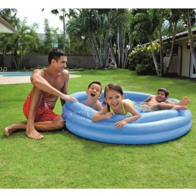 Piscine Gonflable Bleue Intex 3 Anneaux - Enfants Piscine Gonflable Bleue Intex 3 Anneaux - Enfants