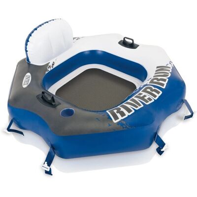 Intex 58854EP Fauteuil flottant gonflable noir, bleu, blanc - Floating lounge chair - Publicité Intex 58854EP Fauteuil flottant gonflable noir, bleu, blanc - Floating lounge chair - Publicité