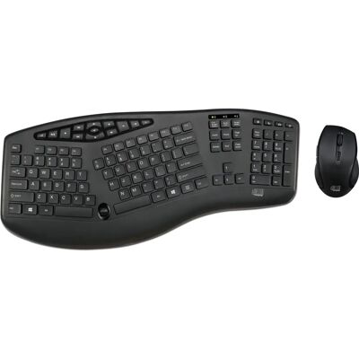 Adesso WKB-1600CB Tastatur - Kabelloses Ergonomisches Set Adesso WKB-1600CB Tastatur - Kabelloses Ergonomisches Set