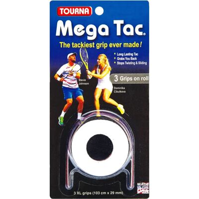 Tourna Overgrip Blanc - Très Durable, Forte Adhesion - Publicité Tourna Overgrip Blanc - Très Durable, Forte Adhesion - Publicité