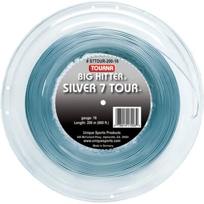 Tourna Big Hitter Silver 7 Tour - 220m Tennissait - Silber Tourna Big Hitter Silver 7 Tour - 220m Tennissait - Silber