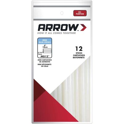 Arrow MG12 Mini Glue Sticks 8 x 102mm Pack of 12 - Glue Sticks Arrow MG12 Mini Glue Sticks 8 x 102mm Pack of 12 - Glue Sticks