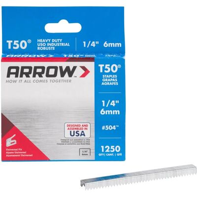 Arrow ARRT5014S T50 Klammern - 6mm - 1250 Stk Arrow ARRT5014S T50 Klammern - 6mm - 1250 Stk