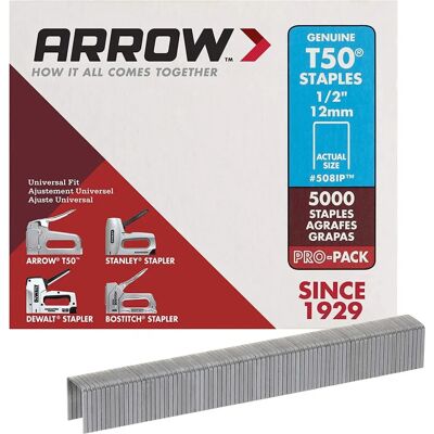 Arrow Arrow T50 Staples 12mm - Staples Arrow Arrow T50 Staples 12mm - Staples