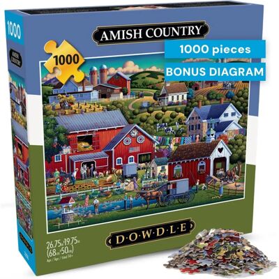 Takumiya Buffalo Amish Country Puzzle 1000 elementów - Puzzle Takumiya Buffalo Amish Country Puzzle 1000 elementów - Puzzle