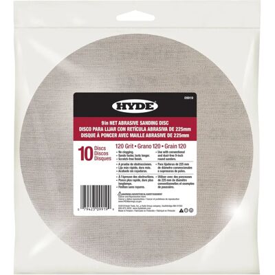 Hyde Net Schleifscheiben für Wände - 120 Körner - 9" - 10 Stück Hyde Net Schleifscheiben für Wände - 120 Körner - 9" - 10 Stück