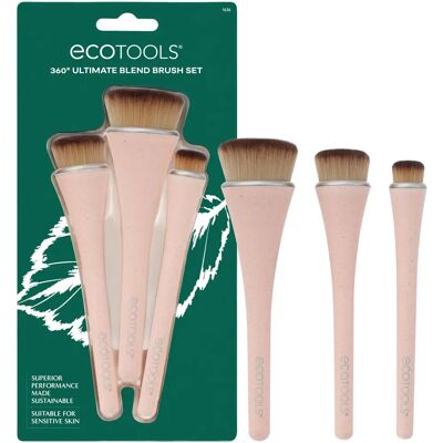 Set di Pennelli Eco Tools - 3 Pezzi, Sostenibile, Fibre Sintetiche Set di Pennelli Eco Tools - 3 Pezzi, Sostenibile, Fibre Sintetiche