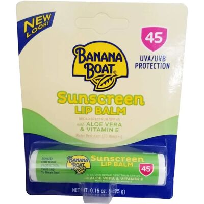 Banana Boat Aloe Vera Lip Balm SPF 45 - Lip Balm Banana Boat Aloe Vera Lip Balm SPF 45 - Lip Balm