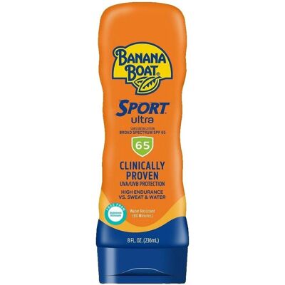 Lotion solaire Banana Boat Sport Ultra SPF 65 - Crème Solaire - Publicité Lotion solaire Banana Boat Sport Ultra SPF 65 - Crème Solaire - Publicité