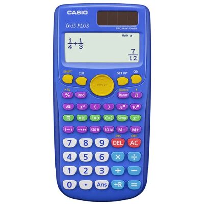 Calculatrice scientifique de poche Casio FX-55PLUS - Collège/École primaire - Publicité Calculatrice scientifique de poche Casio FX-55PLUS - Collège/École primaire - Publicité