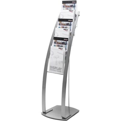 Deflecto Silver Six Pocket Literature Floor Stand - Literature Floor Stand Deflecto Silver Six Pocket Literature Floor Stand - Literature Floor Stand