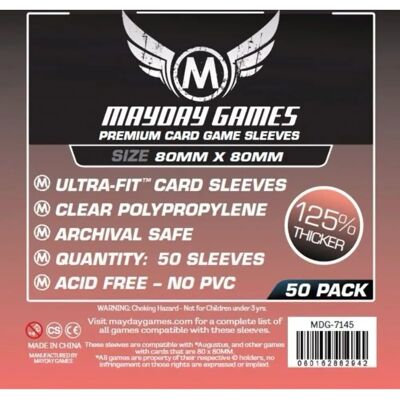 Housses de cartes carrées Mayday 80x80mm - Premium, Archivage sécurisé - Publicité Housses de cartes carrées Mayday 80x80mm - Premium, Archivage sécurisé - Publicité