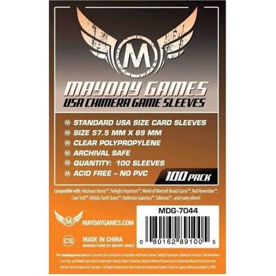Mayday Custom 57.5x89mm Card Sleeves - Archival Safe Mayday Custom 57.5x89mm Card Sleeves - Archival Safe